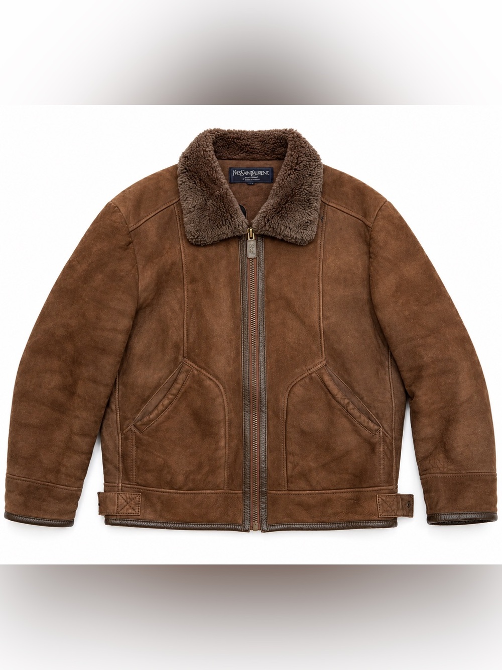 40. Vintage Yves Saint Laurent 100% goat aviator jacket